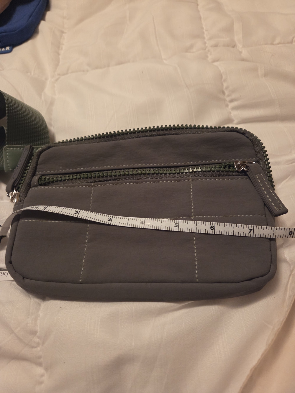 Compact Men's Gray Crossbody Pouch - Unbranded
